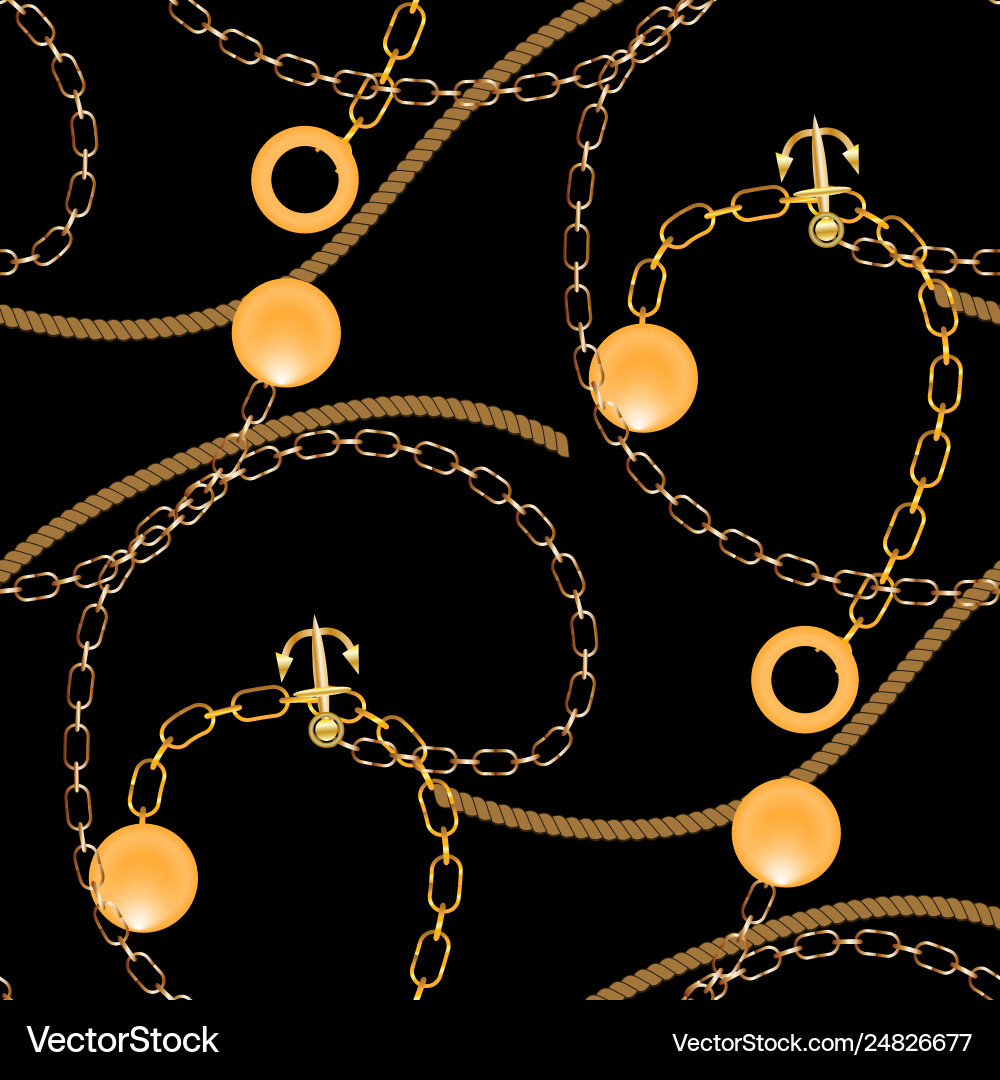 Golden Chain Pattern vector image