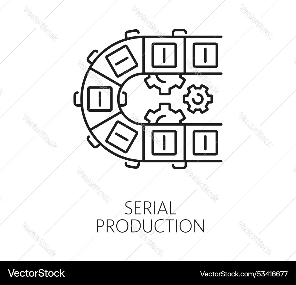 Manufacture automatic manual production line icon Manufacture automatic manual production line icon vector image