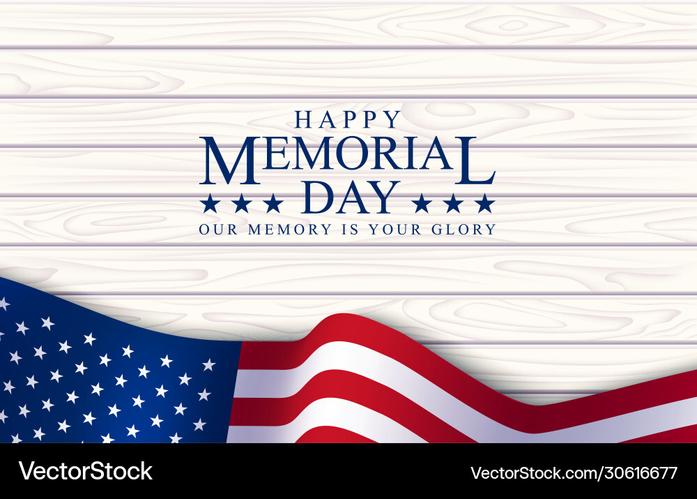 Memorial Day Poster Vector Image