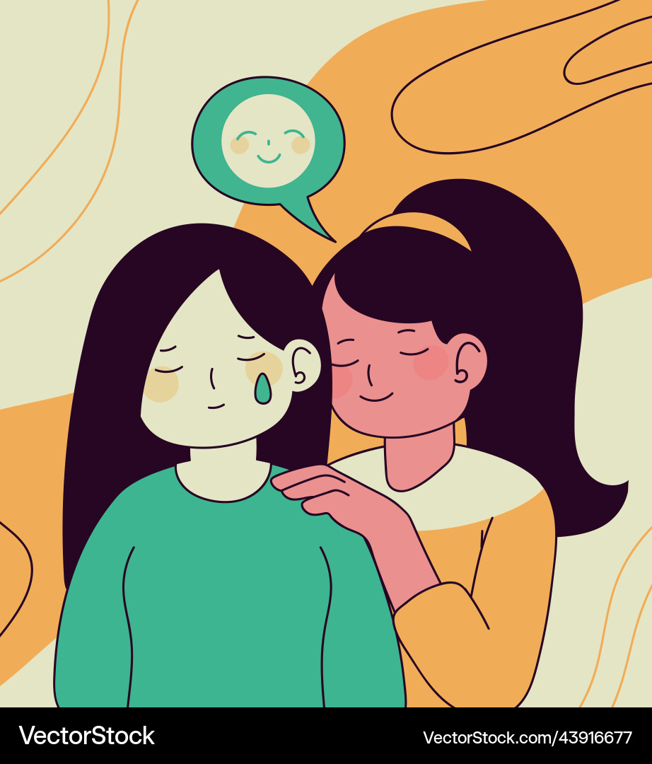 Mental health support Royalty Free Vector Image
