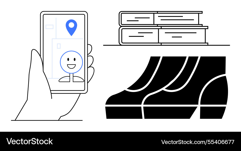Navigating with book maps a modern twist Vector Image