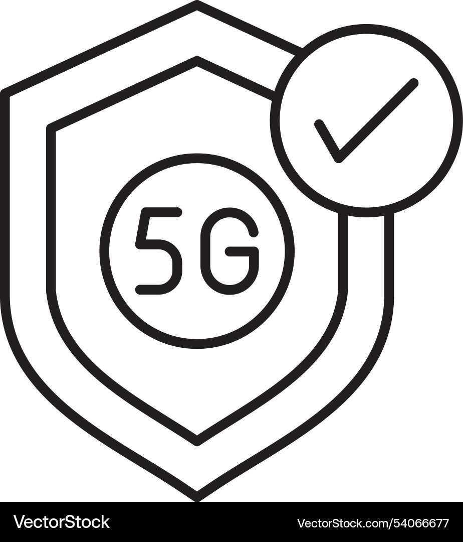 Secure line icon design vector image