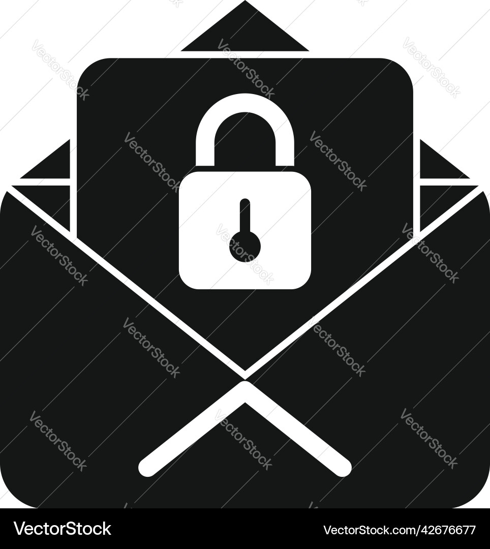 Security mail icon simple page log Security mail icon simple page log vector image