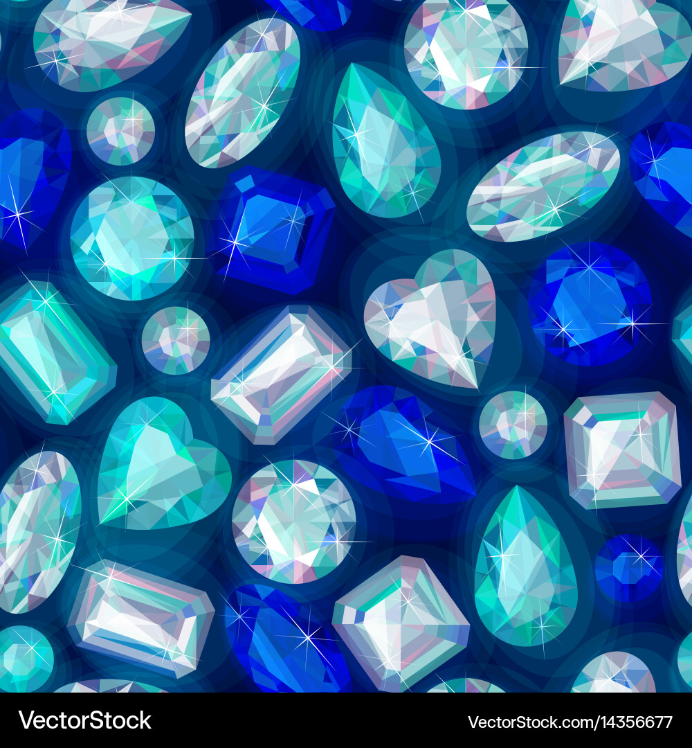 Sparkling Gemstone Pattern vector image