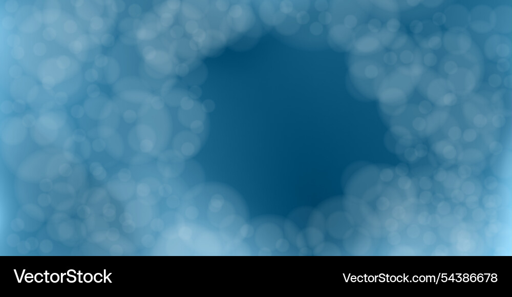 Bokeh on a blue gradient background the layout Bokeh on a blue gradient background the layout Vector Image