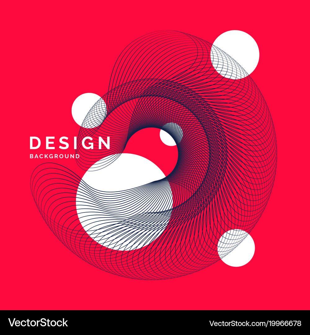 Bright abstract background with a dynamic waves vector image