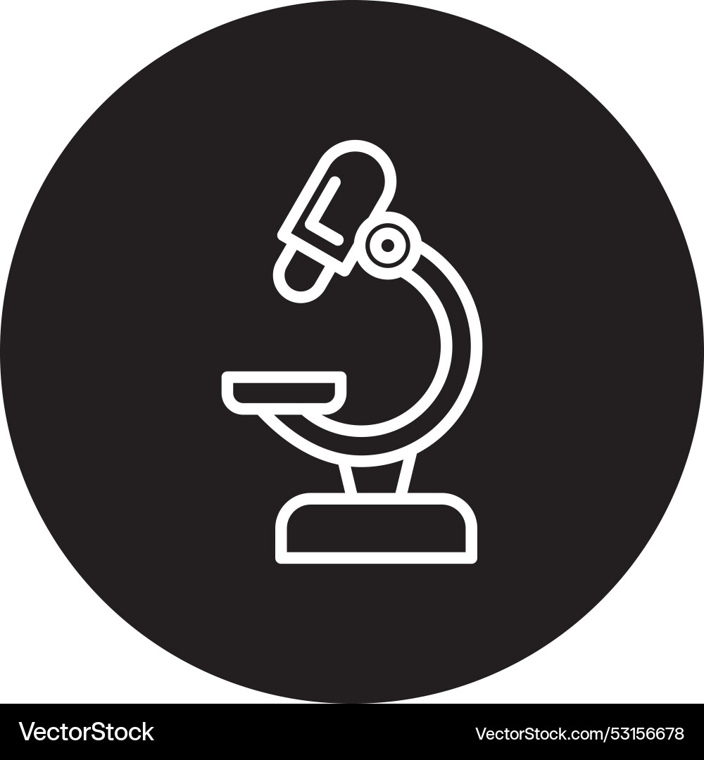 Microscope line inverted icon Vector Image