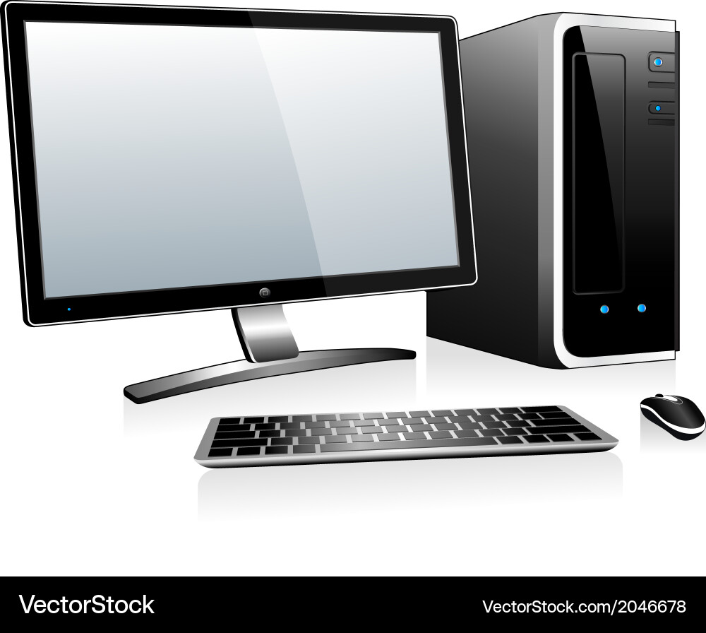 Modern Computer Display vector image