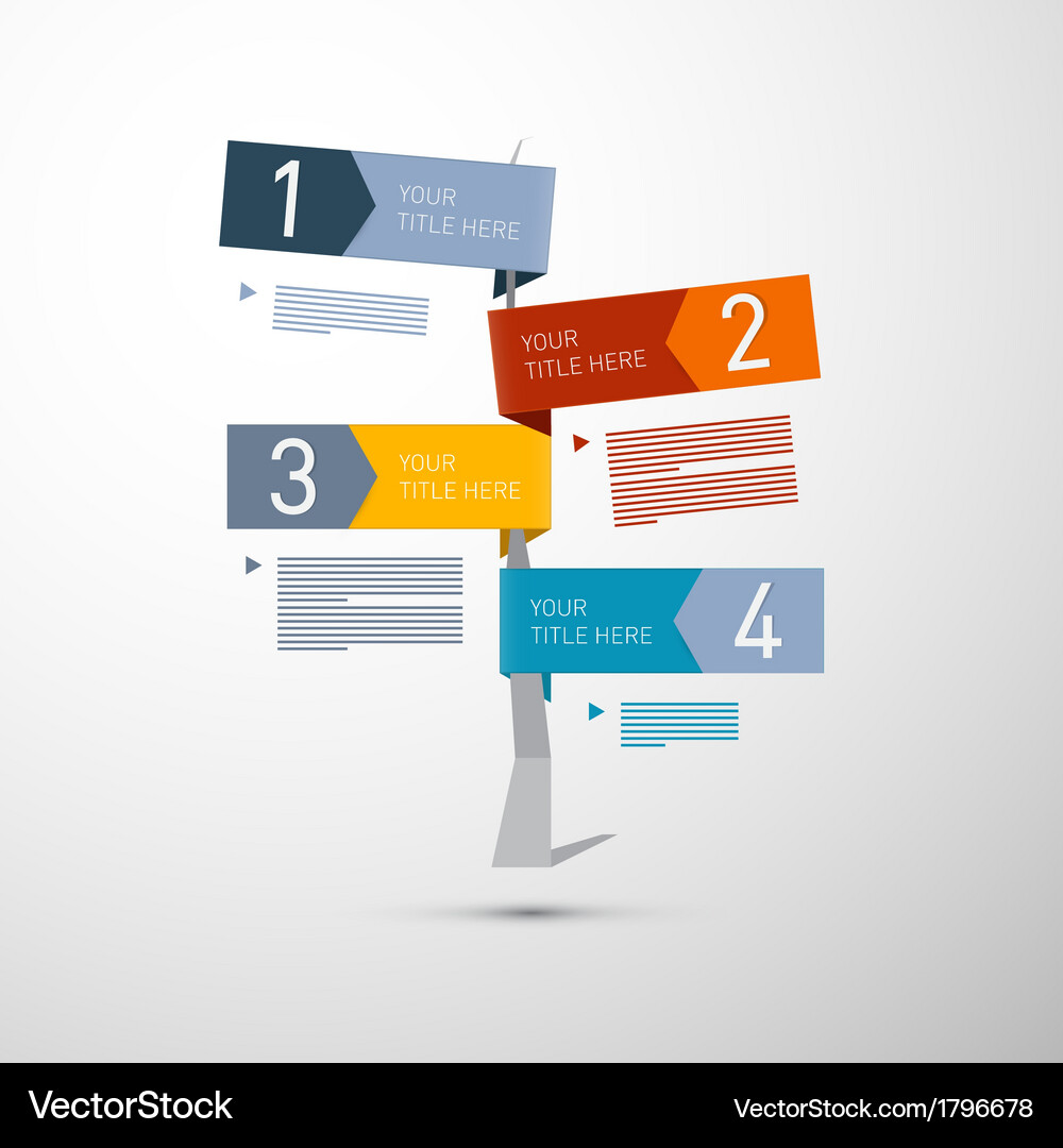 Progress steps for tutorial infographics Vector Image