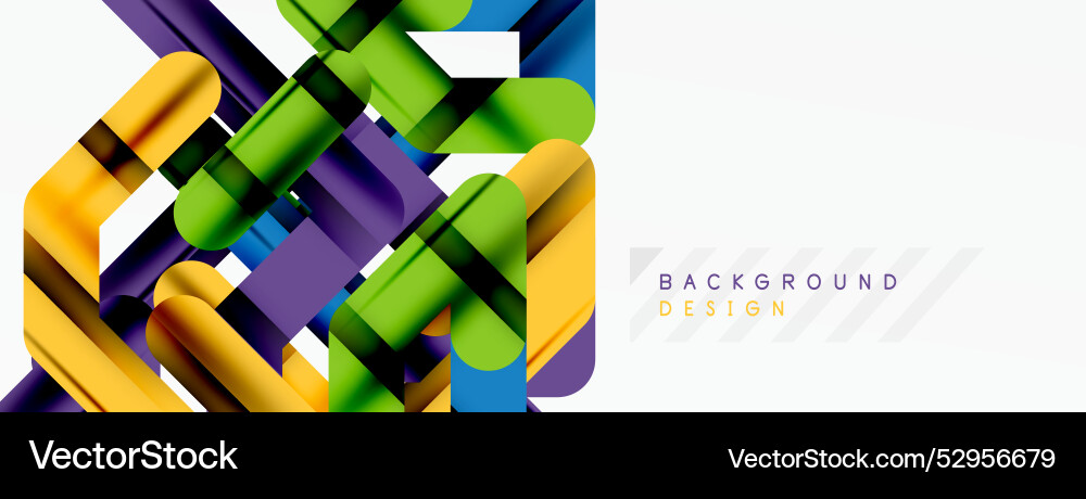 Abstract background - colorful lines composition Vector Image