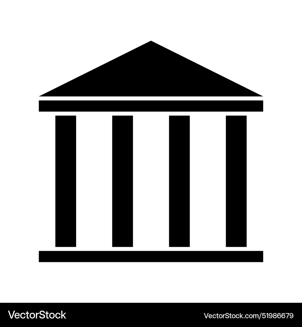 Building university architecture icon museum Building university architecture icon museum vector image