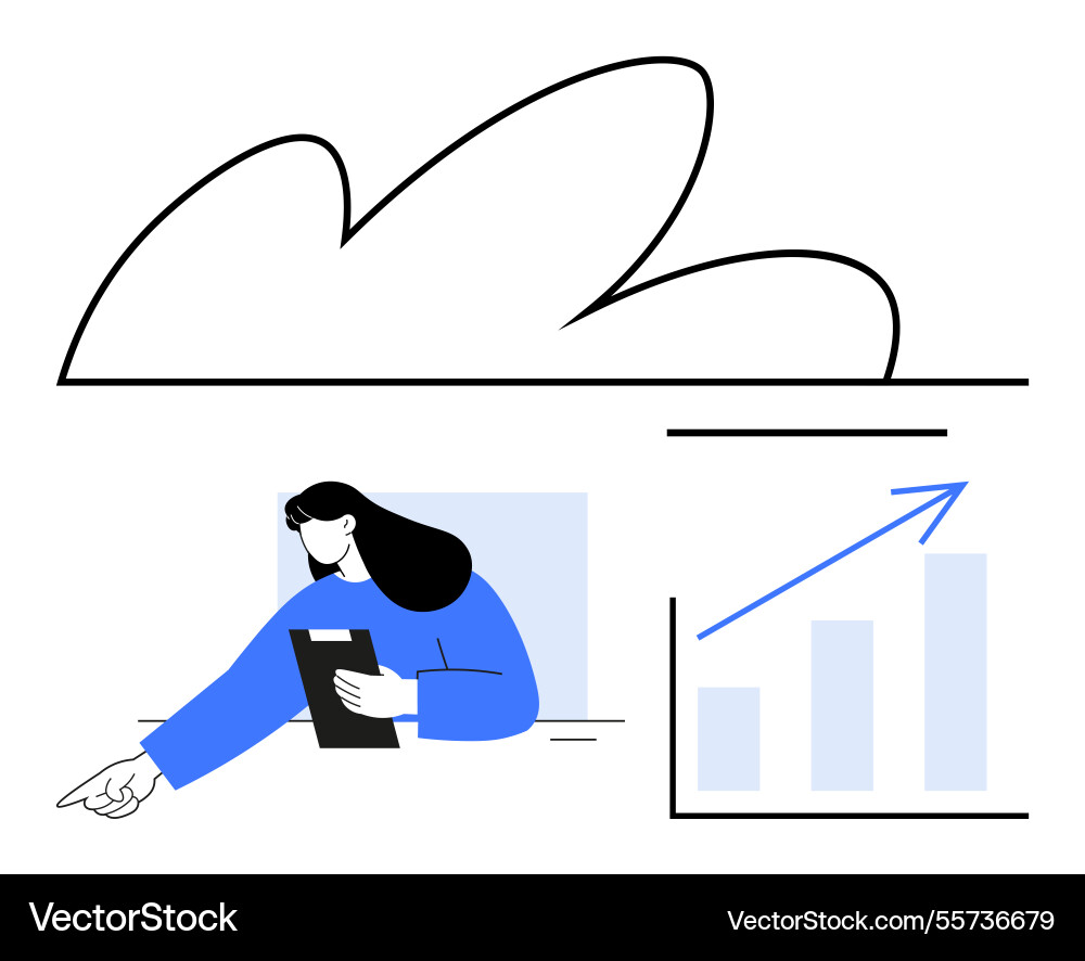 Cloud-based data analysis with professional Cloud-based data analysis with professional vector image