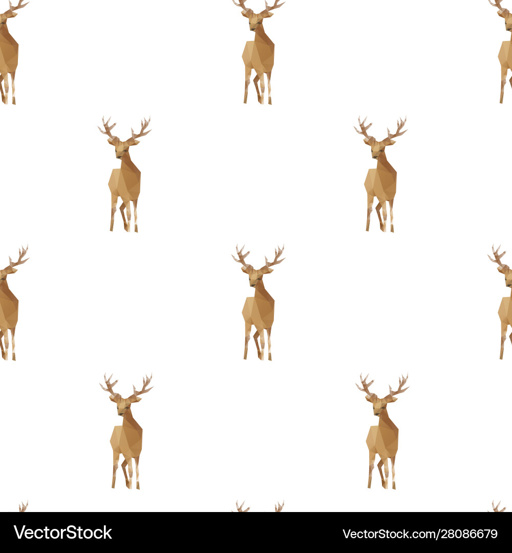 Deer triangle shape seamless pattern backgrounds Deer triangle shape seamless pattern backgrounds vector image