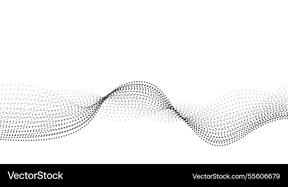 Flowing dots particles wave pattern halftone Flowing dots particles wave pattern halftone Vector Image