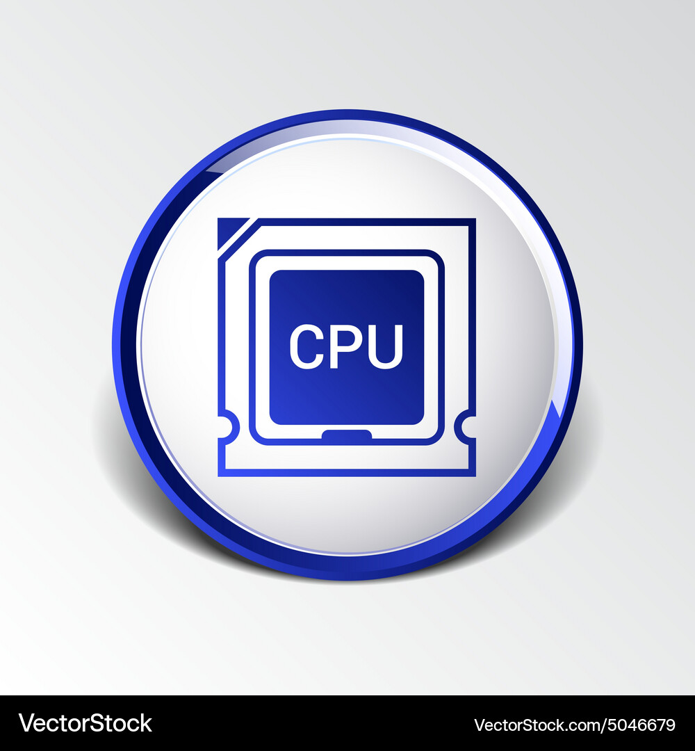 Icon of cpu microprocessor sign symbol process Vector Image
