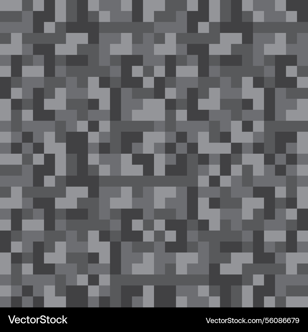 Pixel camouflage pattern grayscale block texture Pixel camouflage pattern grayscale block texture vector image