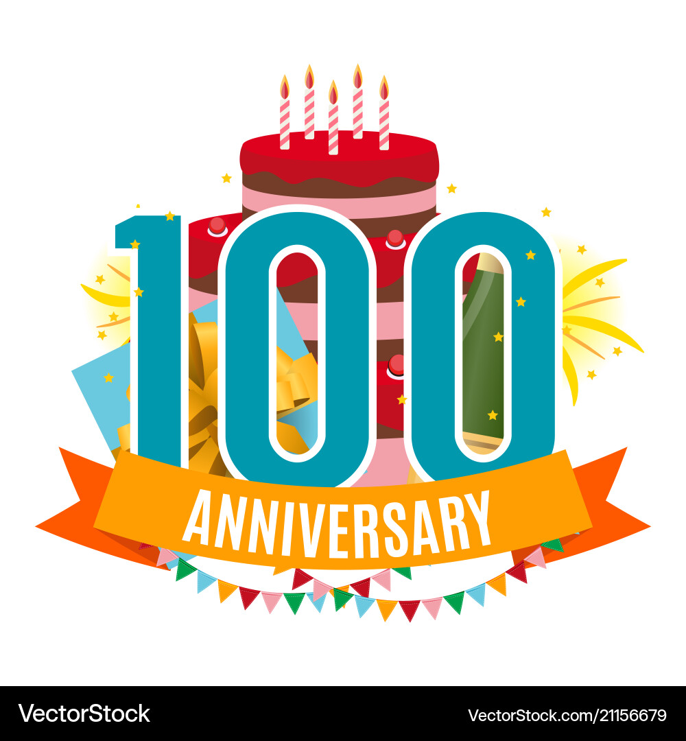 Template 100 years anniversary congratulations Template 100 years anniversary congratulations vector image