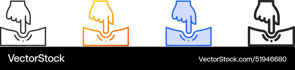 Elasticity iconthin linear gradient blue stroke Elasticity iconthin linear gradient blue stroke vector image