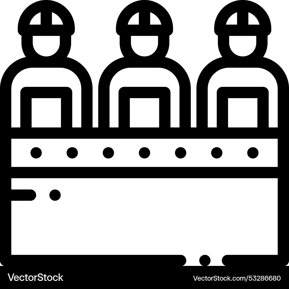 Engineers icon thin linear style design isolated Engineers icon thin linear style design isolated vector image