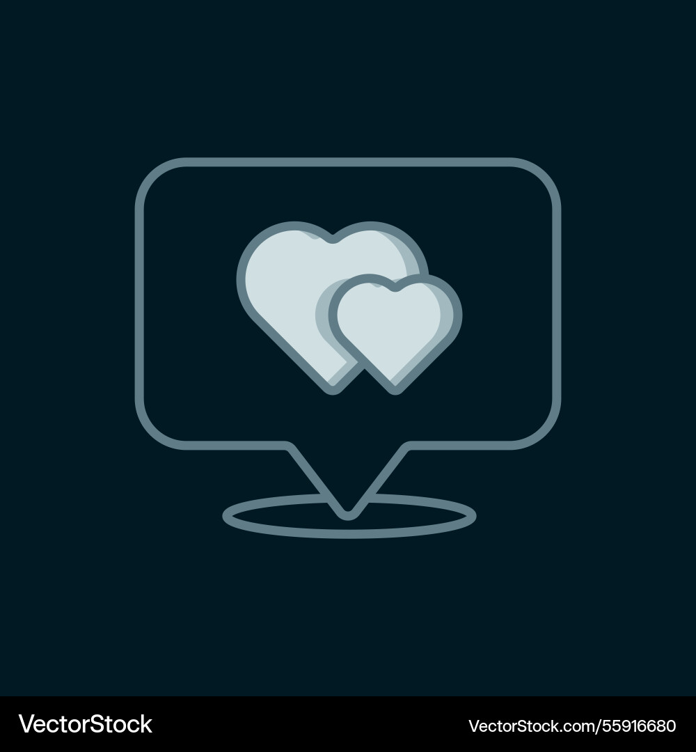 Line map pointer with heart icon isolated Line map pointer with heart icon isolated vector image