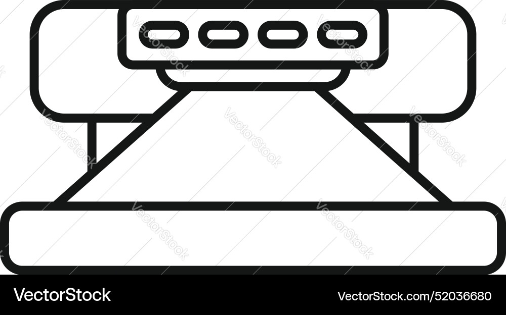 Scanner scanning document icon outline style vector image