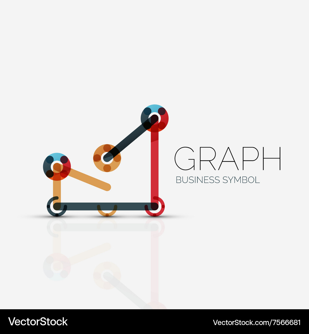 Abstract logo idea linear chart or graph Vector Image