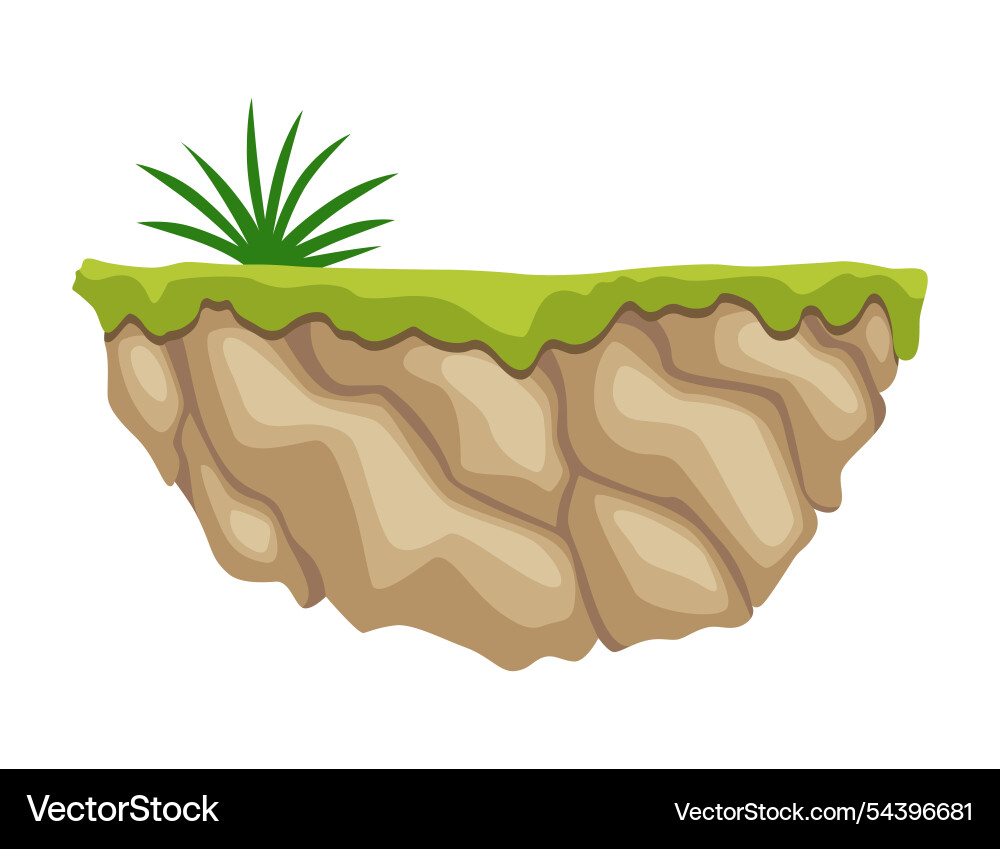 Floating island design element for a fantasy Floating island design element for a fantasy vector image