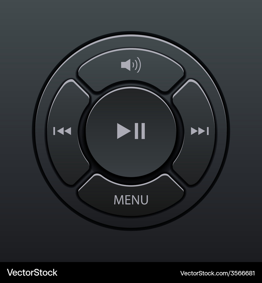 Interface design elements for music player icons Vector Image