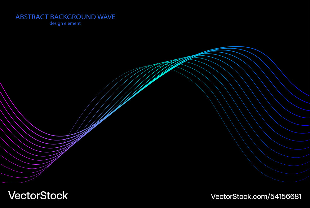 This image showcases a colorful wave pattern Vector Image