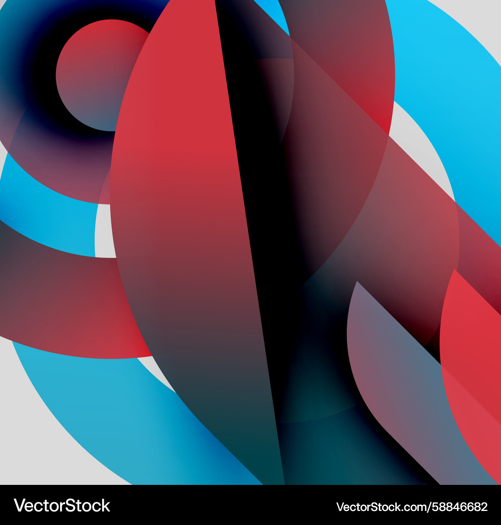 Abstract Shape Overlap Vector Image