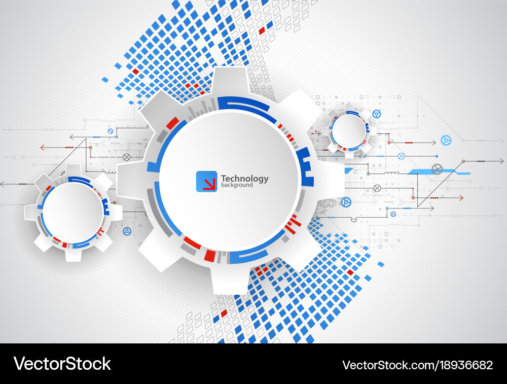Abstract technological background structure vector image