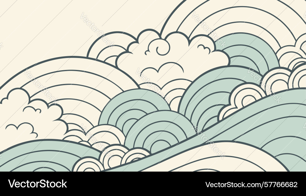 Abstract wavy pattern calm flow background design vector image