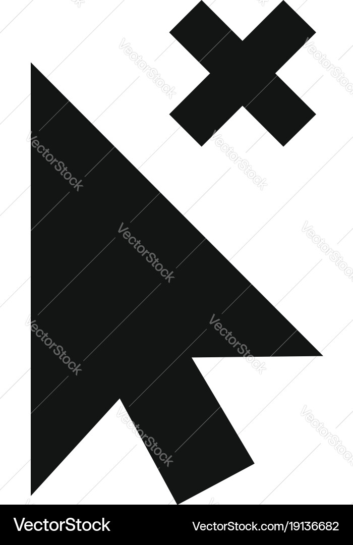 Cursor close element icon simple black style – Royalty-Free Vector ...