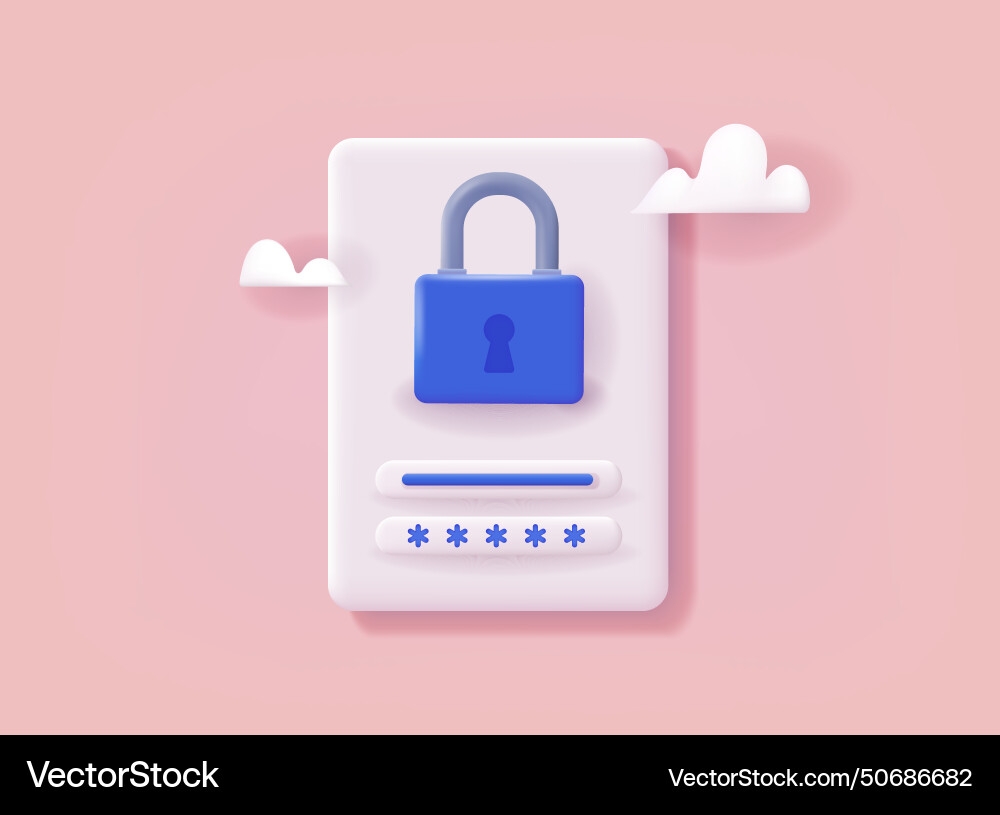 Personal data security concept secure information Personal data security concept secure information vector image