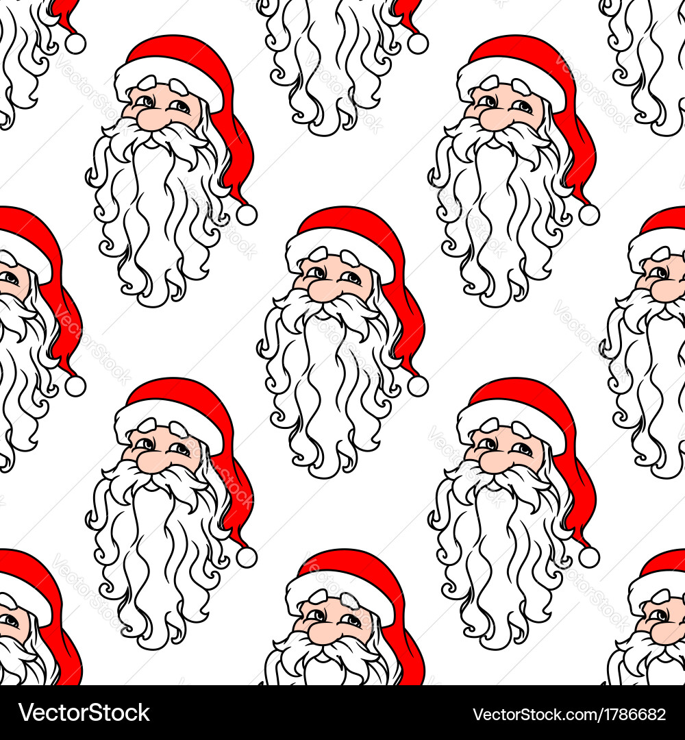 Santa claus Weihnachten Muster Vektorbild