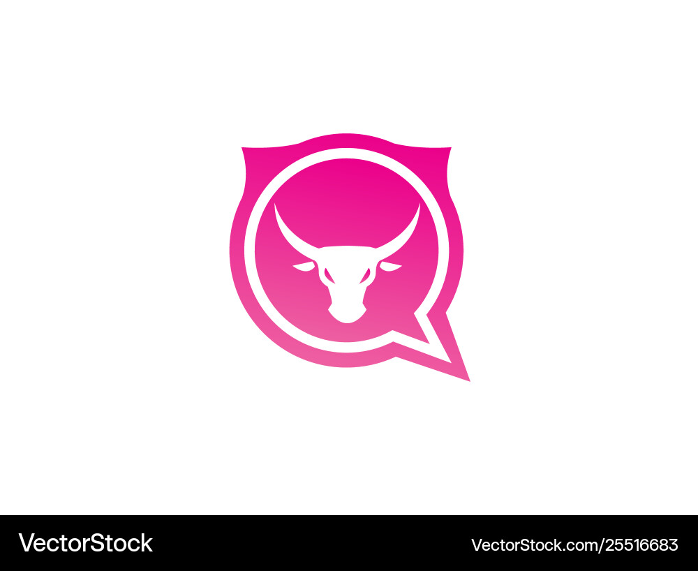 Angry Bull Head Icon vektorbild
