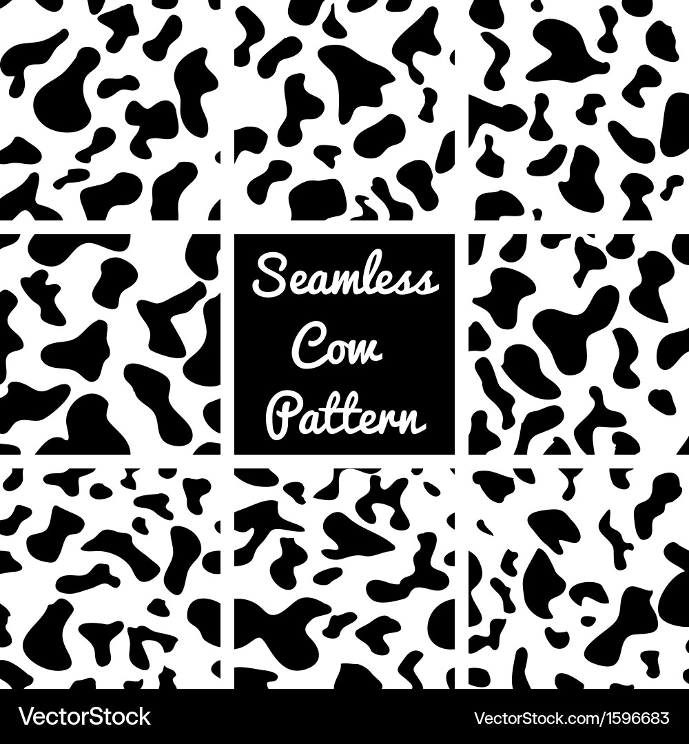 Cow Print Pattern Vector Image