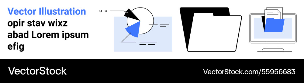 Data analysis file organization and digital Vector Image