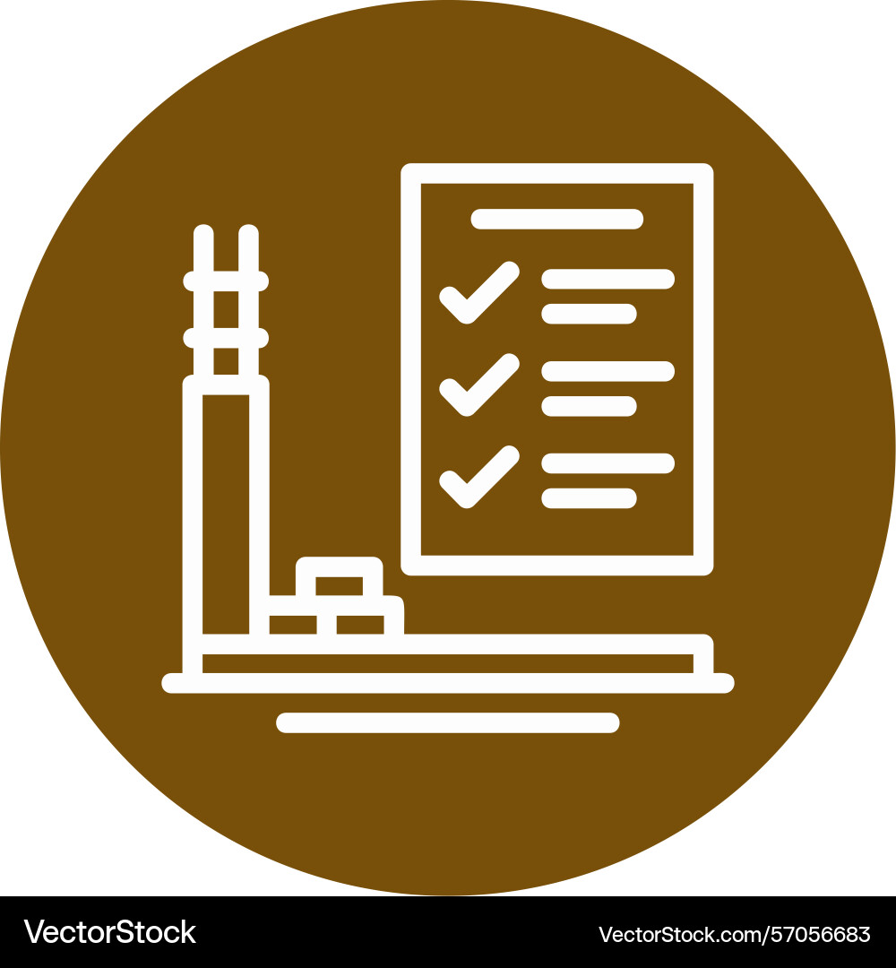 Punch list line circle style icon design Vector Image