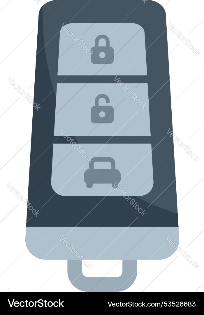 Smart car key showing lock and unlock buttons Smart car key showing lock and unlock buttons vector image