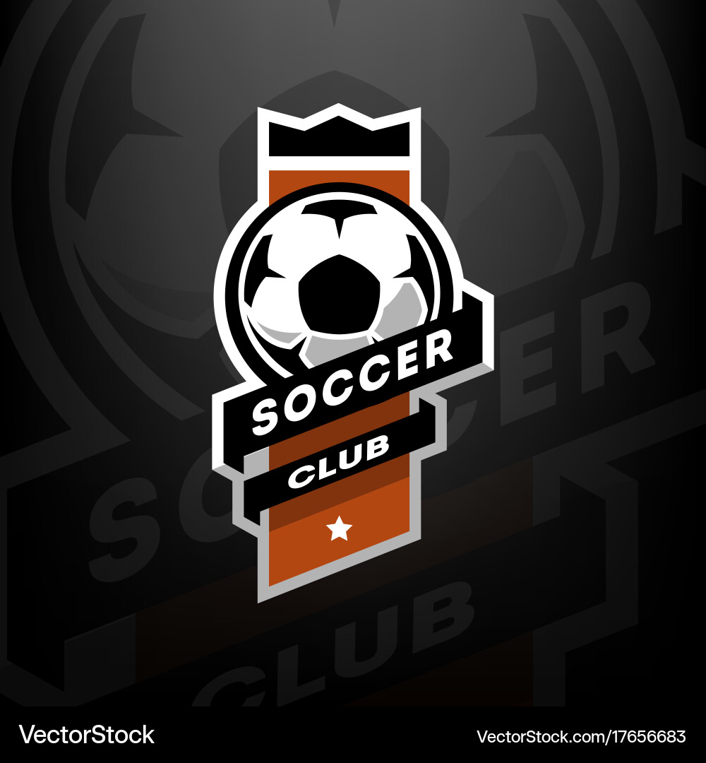 Soccer Club Logo - Dunkel Hintergrund Vektorbild