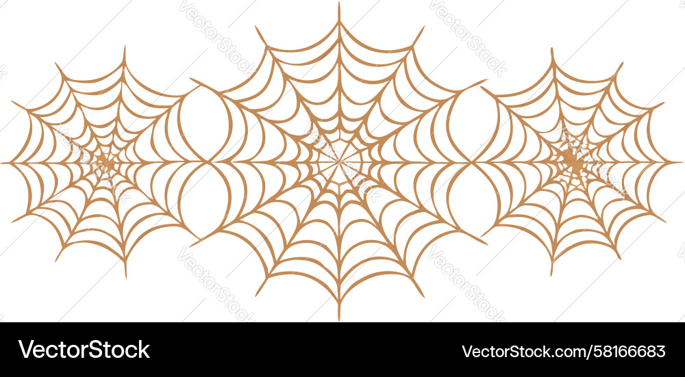 Spiderweb Border Element Vector Image