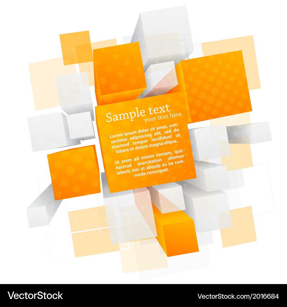 3D Cube Background - Modern Abstract Vector Image