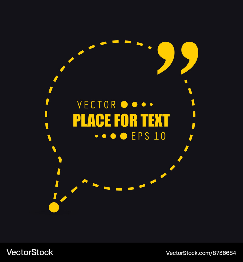 Abstract concept empty speech square quote Vector Image