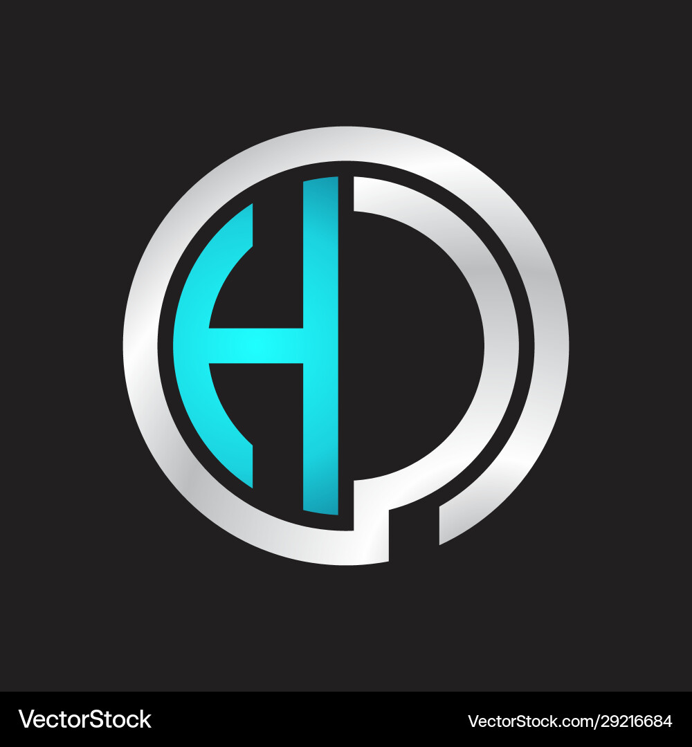 Hc initial logo linked circle monogram Vector Image