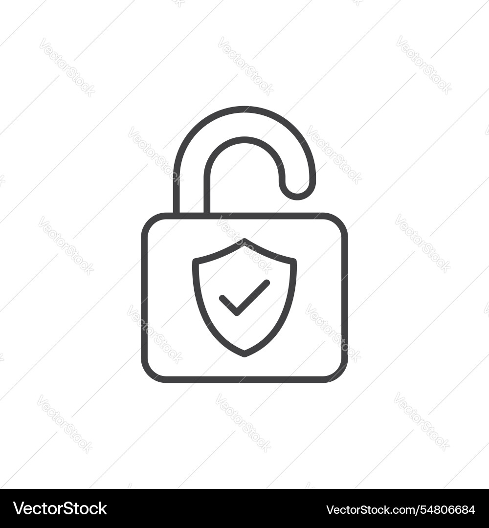 Secure icon in flat style privacy guarantee Secure icon in flat style privacy guarantee Vector Image