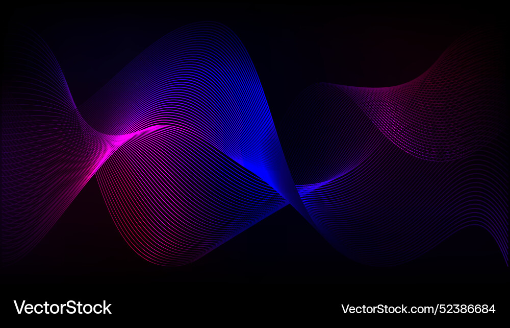 Tech neon sound radio neural waves artificial Tech neon sound radio neural waves artificial vector image