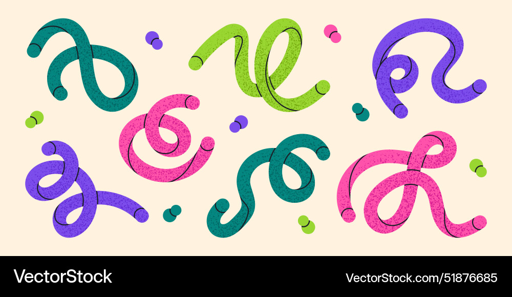 Abstract twisted shapes seamless pattern doodle Abstract twisted shapes seamless pattern doodle vector image