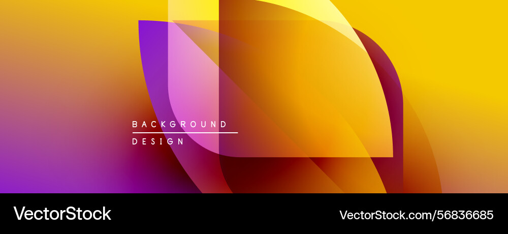 Abstract vibrant design features overlapping Vector Image