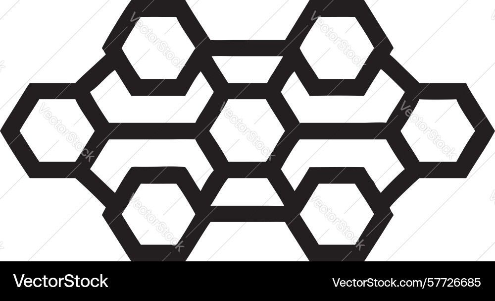 Bold hexagonal geometric pattern honeycomb Vector Image